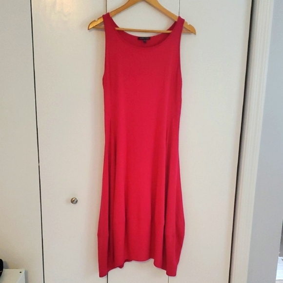 Eileen Fisher Pink Sleeveless Lantern Sundress - Picture 2 of 10